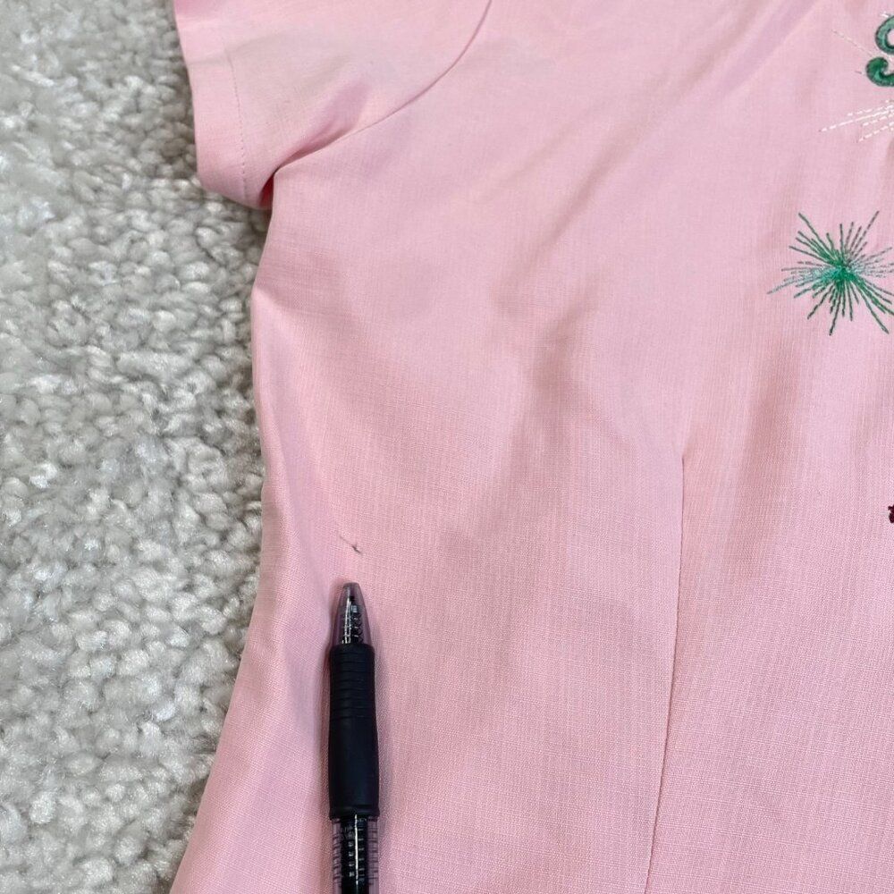 Tommy Bahama Silk Embroidered Another Year Button Up Shirt Pink - Picture 5 of 7